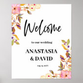 春フローラ結婚の歓迎プリント可能ポスター ポスター (正面)