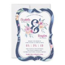 春フローラ結婚式招待状ボホ