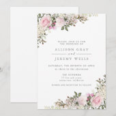 春フローラ結婚式招待状 招待状 (正面/裏面)
