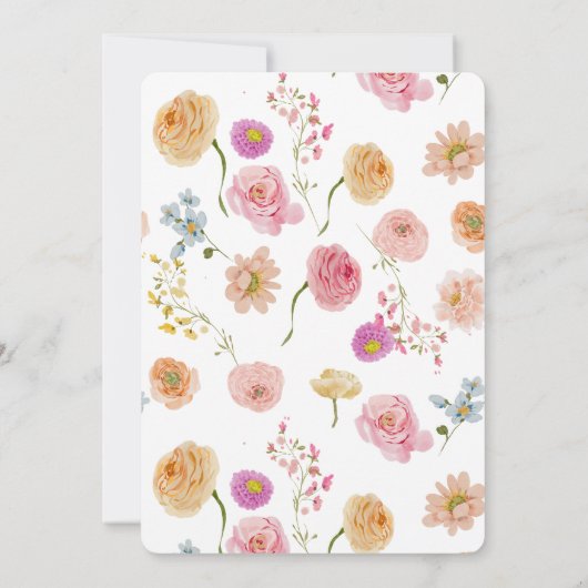 春フローラ結婚式招待状 招待状 (裏面)