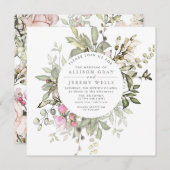 春フローラ結婚式招待状 招待状 (正面/裏面)