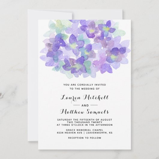 春フローラ結婚式招待状 招待状 (正面)