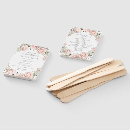 春フローラ結婚式 プログラムファン ハンドファン (組立なし)
