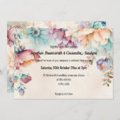 春フローラ結婚植物薬 招待状 (正面/裏面)