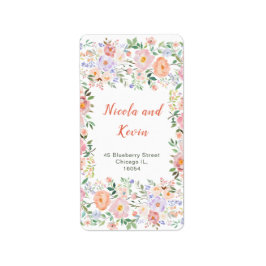 春フローラ結婚花 ラベル