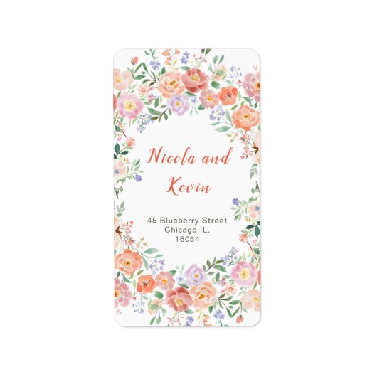 春フローラ結婚花 ラベル (正面)