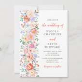 春フローラ結婚花 招待状 (正面)