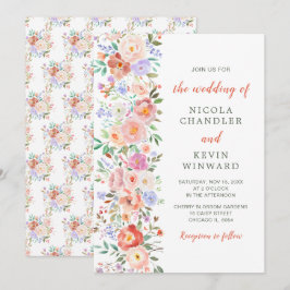 春フローラ結婚花 招待状