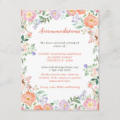 春フローラ花結婚の宿泊カード エンクロージャーカード (正面)