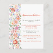 春フローラ花結婚の宿泊カード エンクロージャーカード (正面)