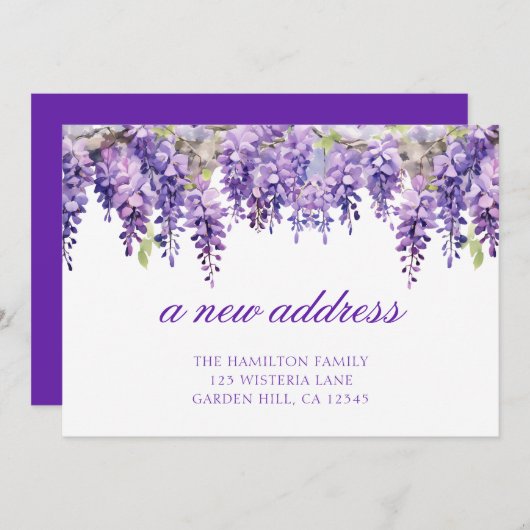 春フローラ藤の新しいアドレスのお知らせ 案内状 (正面/裏面)