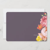 春フローラ誕生日パーティーの招待 招待状 (裏面)