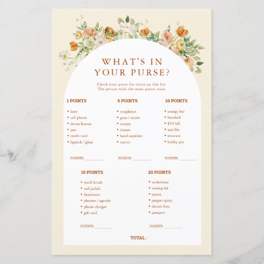 春フローラ財布の赤ちゃんシャワーの内容 (正面)