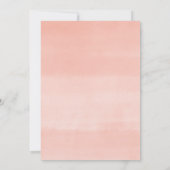 春フローラ赤面ピンク緑ブライダルシャワー 招待状 (裏面)