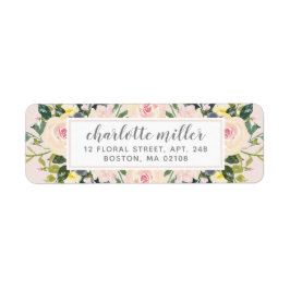 春フローラ赤面差出人住所ラベル ラベル