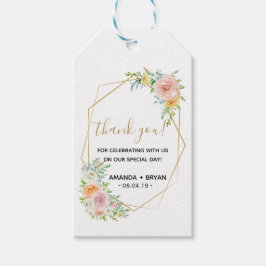 春フローラ赤面金ゴールド結婚式の引き出物ギフトラベル ギフトタグ