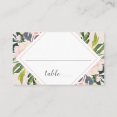 春フローラ赤面 |の結婚フラットエスコートカード プレイスカード (裏面)