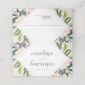 春フローラ赤面 |結婚の折り畳み護衛カード プレイスカード (外部開封)