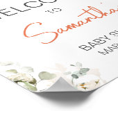 春フローラ開花ベビーシャワーウェルカム ポスター (角)