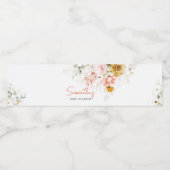 春フローラ開花ベビーシャワー ペットボトルラベル (シングルラベル)