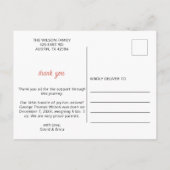 春フローラ開花女の子の写真の誕生のお知らせ 案内ポストカード (裏面)