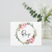 春フローラ開花庭園の結婚式招待状 インビテーションポストカード (スタンド正面)