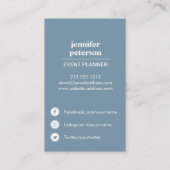 春フローラ開花縦ソーシャルメディアのアイコン 名刺 (裏面)