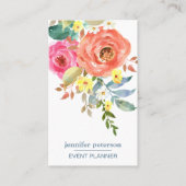 春フローラ開花縦ソーシャルメディアのアイコン 名刺 (正面)