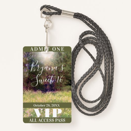 春フローラ魅惑された森の木VIPバッジ バッジ (正面ランヤード)