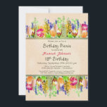 春フローラ18th誕生日ピクニックパーティー 招待状<br><div class="desc">18歳鮮やかの誕生日のピクニックお祝いのための春の花のスプレー。コテージの魅力と色鮮やかで救済は、あなたのイベントは大事な行事の喜びと幸福を反映させる。詳細は、必要に応じて自分の情報を含めるように簡単にカスタマイズできる。</div>