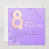 春フローラ8マーチ国際的ルウォメンズデイ シーズンカード (正面)