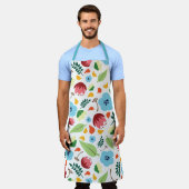 春フローラ エプロン (着用した状態)