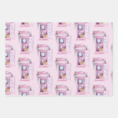 春フローラ |ピンクフォンブース ラッピングペーパーシート (正面2)