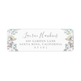 春フローラ |差出人住所ラベル ラベル