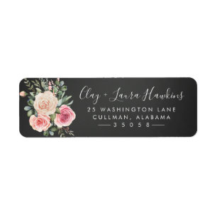 春フローラ  差出人住所ラベル ラベル