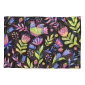 春フローラ：水彩シームレスパターン 枕カバー (裏面)