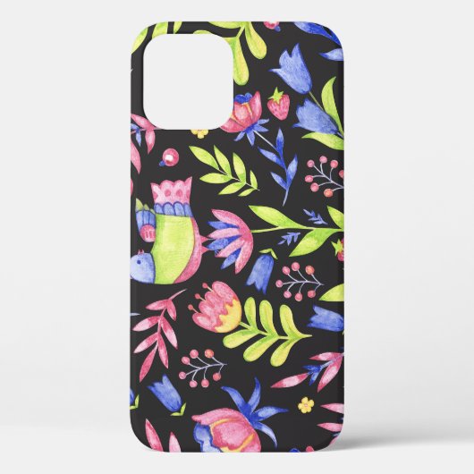 春フローラ：水彩シームレスパターン Case-Mate iPhoneケース (裏面)