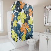 春フローリー:ヴィンテージフローラテクスチャ シャワーカーテン (インサイチュ)