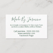 春フ結婚ラワー&パーティーセンター 名刺 (裏面)