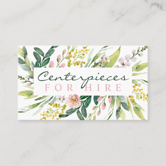 春フ結婚ラワー&パーティーセンター 名刺 (正面)