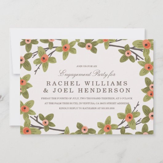 春ブズ婚約パーティ招待状 招待状 (正面)