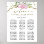 春ブライダルシャワーシーティンググラフワイルドフラワー ポスター (正面)