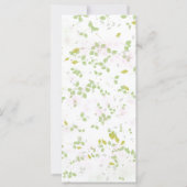 春ブライダルシャワーメニューカード金箔ワイルドフラワー (裏面)