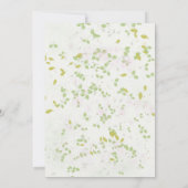 春ブライダルシャワーメニューカード金箔ワイルドフラワー 招待状 (裏面)