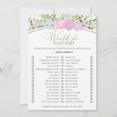 春ブライダルシャワー彼女はむしろゲームカード 招待状 (正面)