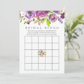 春ブライダルシャワー水彩フローラビンゴ 招待状 (スタンド正面)