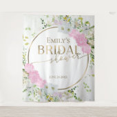 春ブライダルシャワー背景フォトプロップワイルドフロー タペストリー (正面)