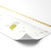 春ブライダルブランチウェルカムサインワイルドフラワー ポスター (角)