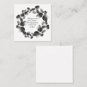 春ブラックの葬儀後のサンキューカード ノートカード (正面/裏面)