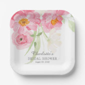 春ブラッズフローラブライダルシャワー紙プレート ペーパープレート (正面)